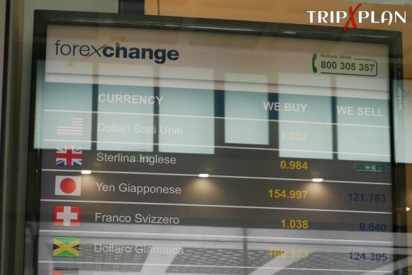 Currency Exchange at Venice Train Station Santa Lucia Currency Exchange at Venice Train Station Santa Lucia