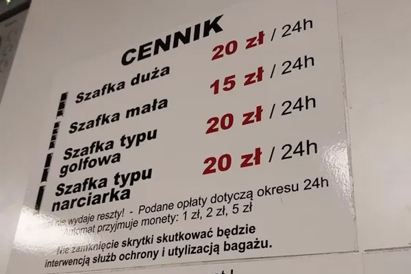Warsaw Central Station Lockers Price