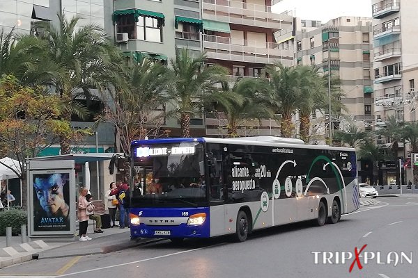 C6 Bus from Alicante Airport to City Center